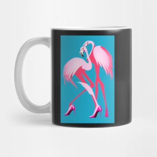 Two Flamingos in Pink Heels Mug